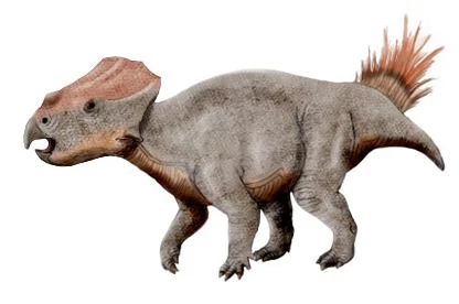 Ilustración paleontológica de Ajkaceratops