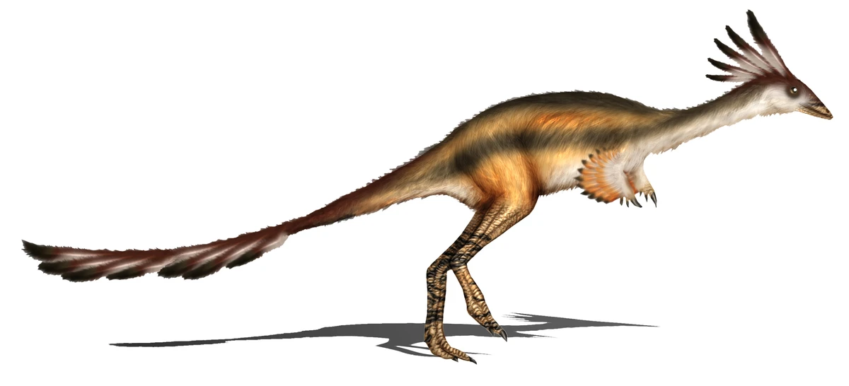 Ilustración paleontológica de Alvarezsaurus