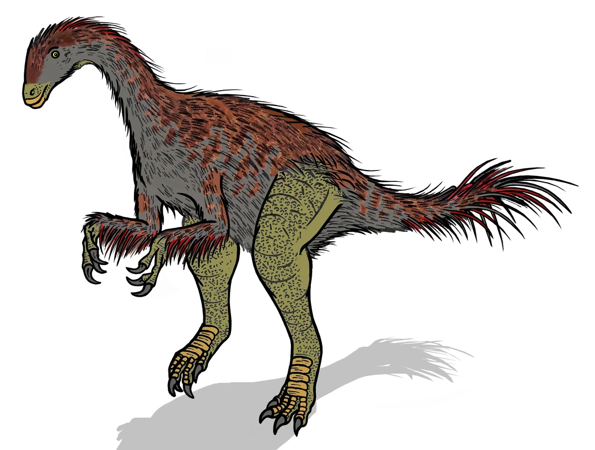 Ilustración paleontológica de Alxasaurus