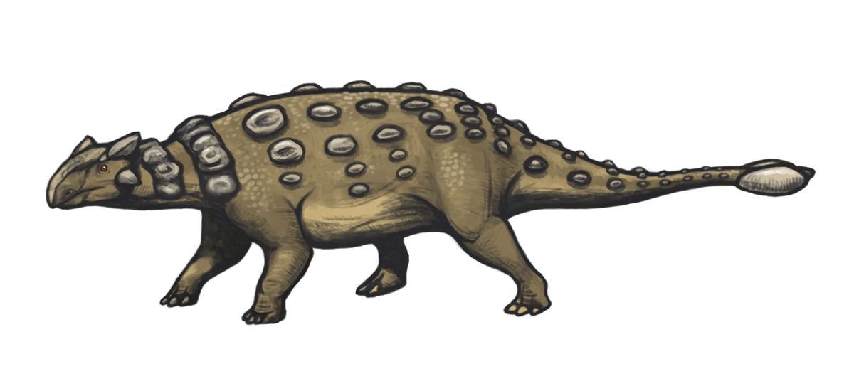 Ilustración paleontológica de Ankylosaurus