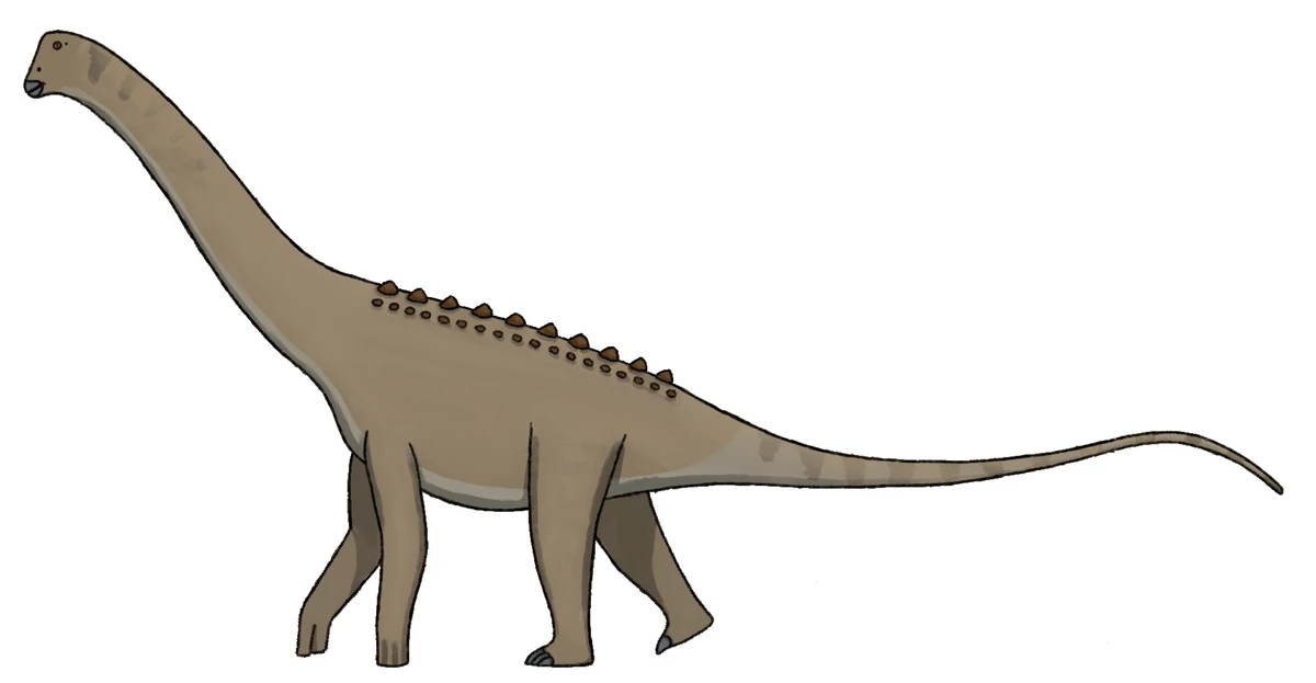 Ilustración paleontológica de Antarctosaurus