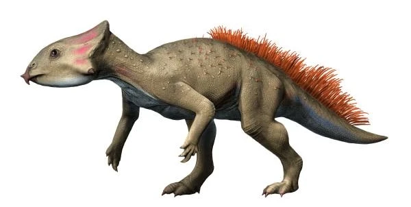 Ilustración paleontológica de Aquilops