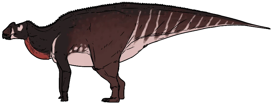 Ilustración paleontológica de Aralosaurus